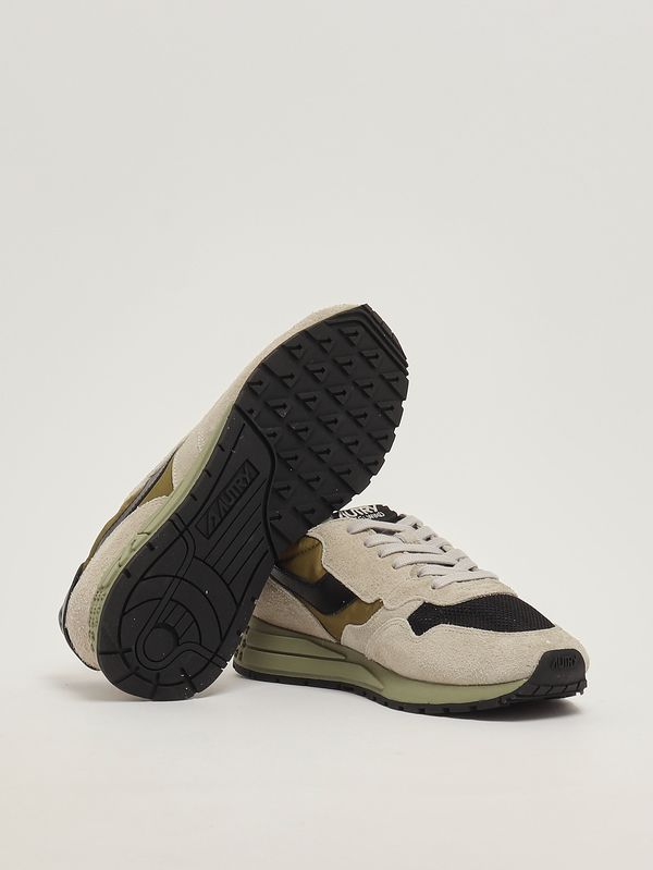 4. Sneakers uomo Reelwind Low in nylon e suede Sabbia-Nero Autry wwlmby05