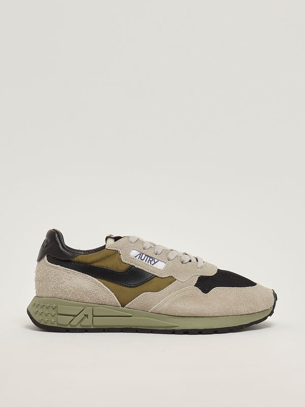 Sneakers uomo Reelwind Low in nylon e suede Sabbia-Nero Autry