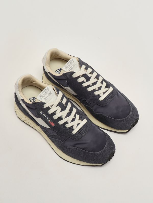 2. Sneakers uomo Reelwind Low in nylon e suede Blu-Bianco Autry wwlmnc30