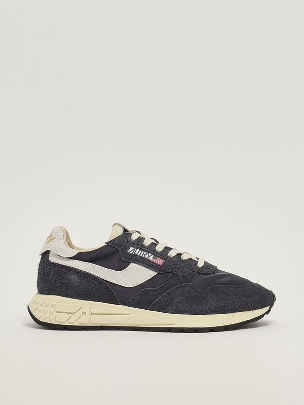 Sneakers uomo Reelwind Low in nylon e suede Blu-Bianco Autry