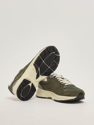 4. Sneakers uomo Hyperway Low in mesh e suede Salvia-Mashmallow