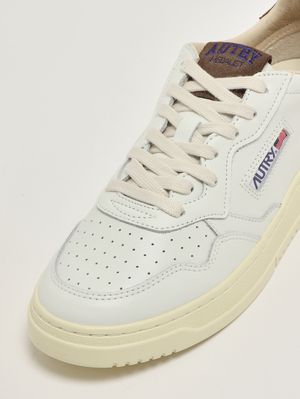 5. Sneakers uomo Medalist Low in pelle Bianco-Cioccolato