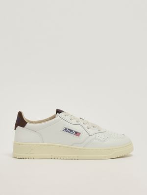 1. Sneakers uomo Medalist Low in pelle Bianco-Cioccolato