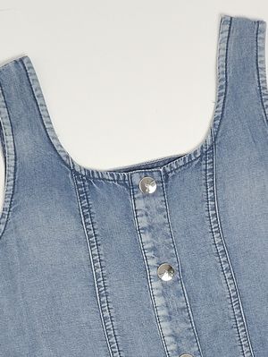 3. Girls' denim-effect top Denim