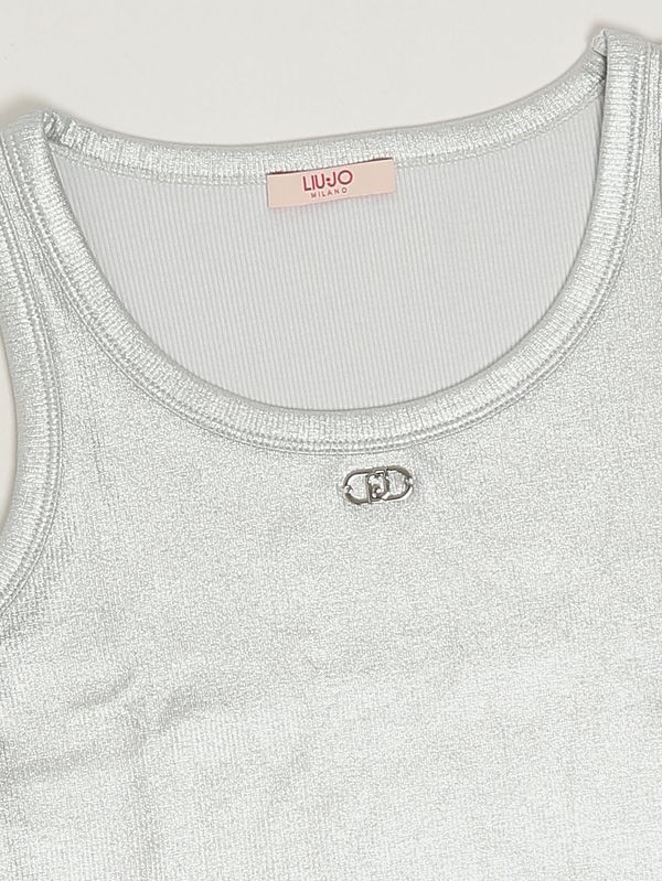 3. Mädchen-Top aus Stretch-Baumwollmix Silber Liu Jo ga6146j3894