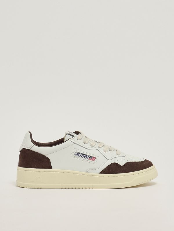 Sneakers donna Medalist Low in pelle suede White-Mogano Autry