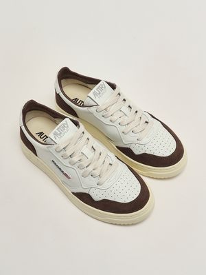 2. Sneakers donna Medalist Low in pelle suede White-Mogano