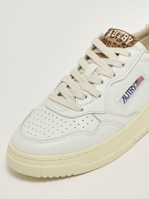 5. Sneakers donna Medalist Low in pelle White-Leopard