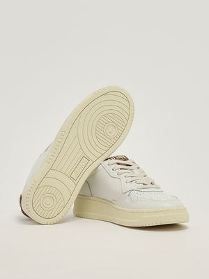 4. Sneakers donna Medalist Low in pelle White-Leopard