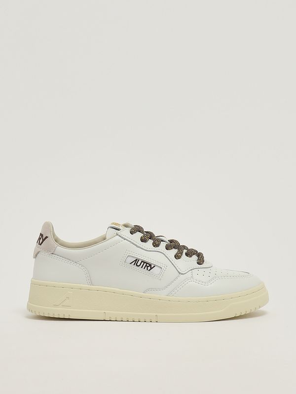 Sneakers donna Medalist Low in pelle White-Chocolate Autry