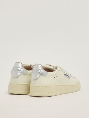 3. Sneakers donna Dallas Low in pelle Marshmallow-Silver