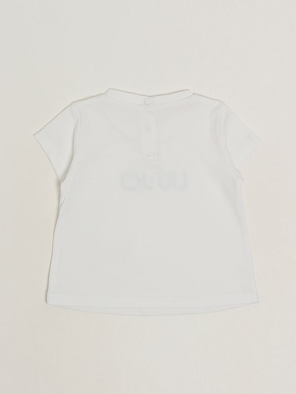 2. T-shirt neonata in cotone stretch Bianco Liu Jo ha6062js003