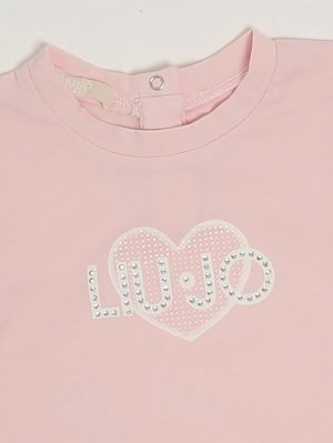 3. Camiseta de algodón elástico para bebé niña Rosa