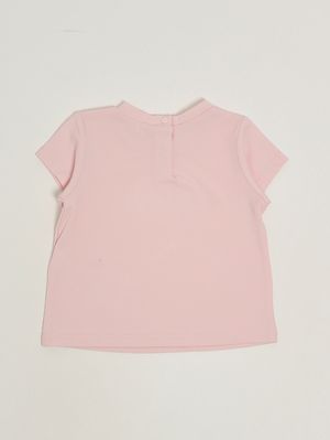 2. Camiseta de algodón elástico para bebé niña Rosa