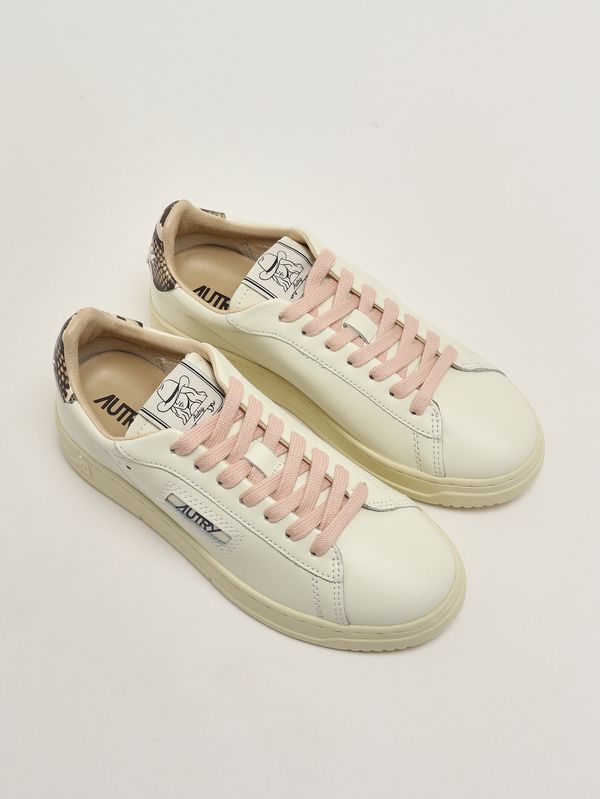 2. Sneakers donna Dallas Low in pelle Marshmallow-Roccia Autry adlwya01