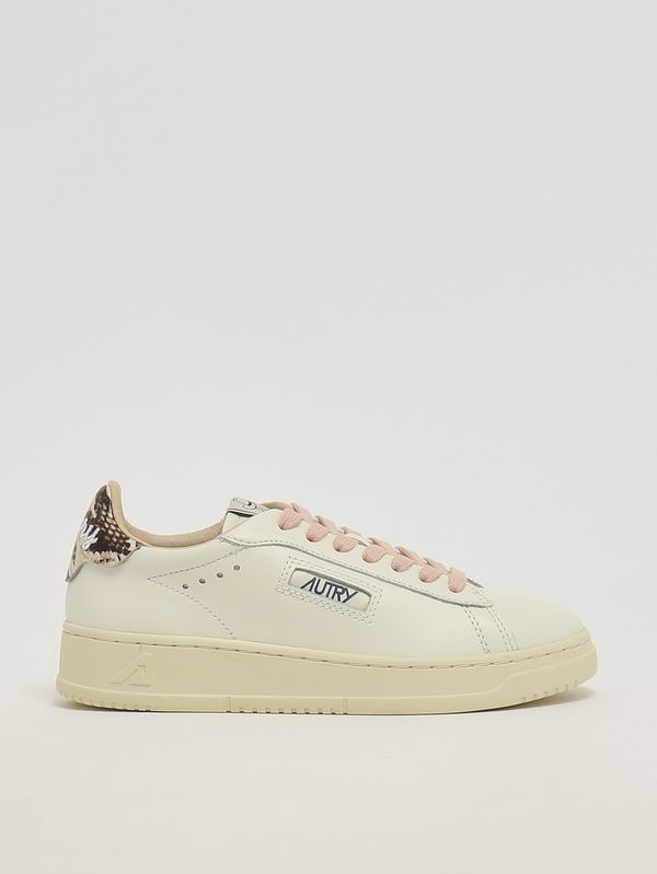 Sneakers donna Dallas Low in pelle Marshmallow-Roccia Autry