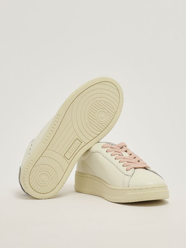 4. Sneakers donna Dallas Low in pelle Marshmallow-Roccia Autry adlwya01
