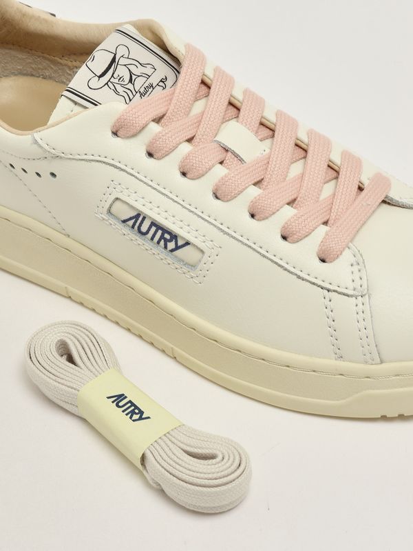 6. Sneakers donna Dallas Low in pelle Marshmallow-Roccia Autry adlwya01