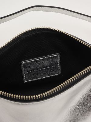 3. Juliette shoulder bag in metallic laminated leather Silver