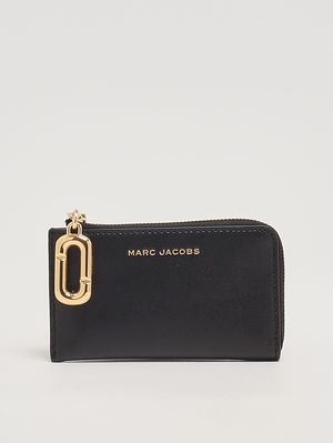 1. Scene Top-Zip-Geldbörse für Damen aus Leder Schwarz