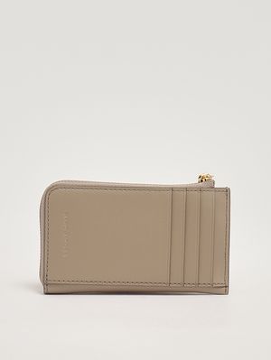 2. Scene Top-Zip-Geldbörse für Damen aus Leder Light Slate