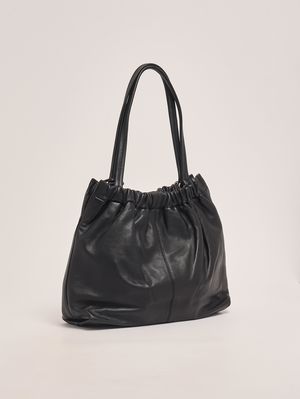 2. Sac femme The Christina Tote en cuir drapé Noir