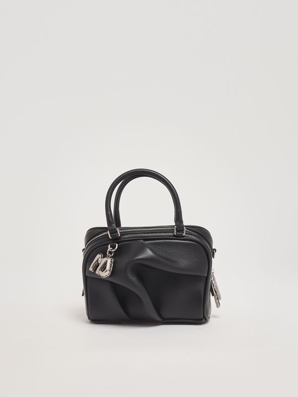 1. The Micro Bauletto Leather Mini Bag with Draped Detail Black Marc Jacobs 2s6hcr070s01