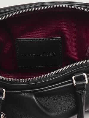 4. The Micro Bauletto Leather Mini Bag with Draped Detail Black