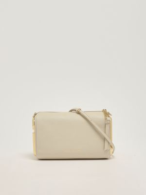 3. Women's The Snapshot Shoulder leather bag Cloud White
