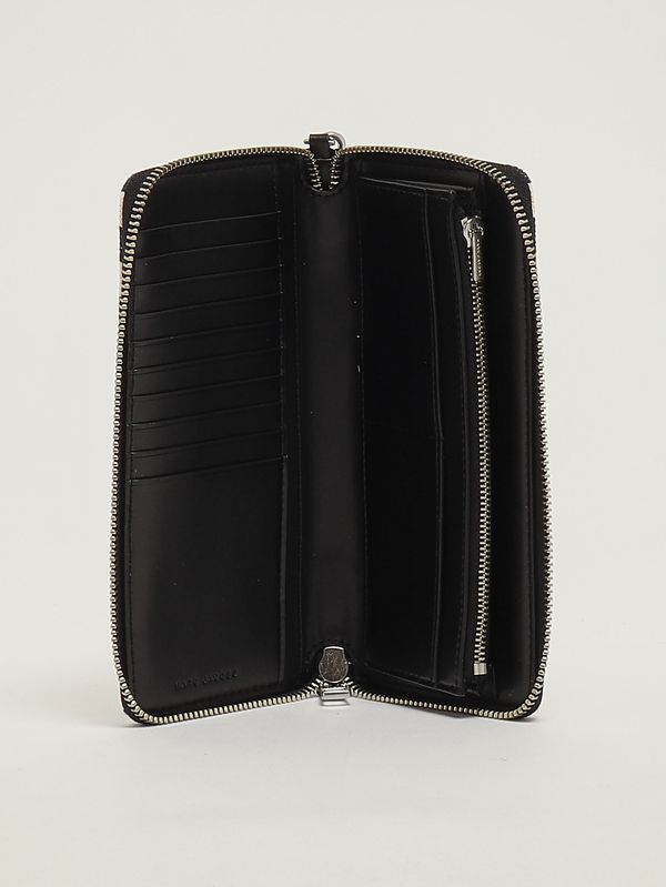 4. Portafoglio donna The Continental Wallet in misto cotone Blu-Panna Marc Jacobs 2s6smp054s02