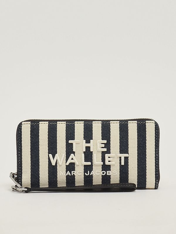 3. Portafoglio donna The Continental Wallet in misto cotone Blu-Panna Marc Jacobs 2s6smp054s02