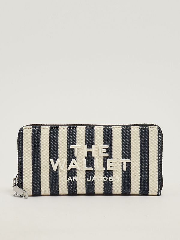 Portafoglio donna The Continental Wallet in misto cotone Blu-Panna Marc Jacobs