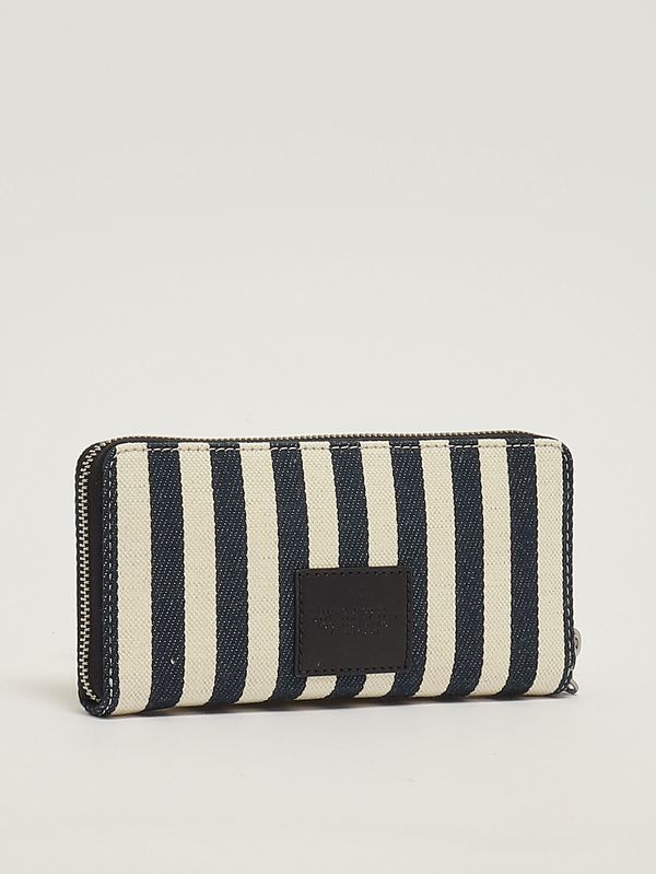 2. Portafoglio donna The Continental Wallet in misto cotone Blu-Panna Marc Jacobs 2s6smp054s02