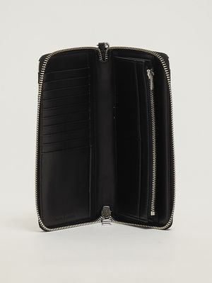 4. Portafoglio donna The Continental Wallet in misto cotone Blu-Panna