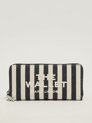 1. Portafoglio donna The Continental Wallet in misto cotone Blu-Panna