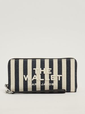 3. Portafoglio donna The Continental Wallet in misto cotone Blu-Panna