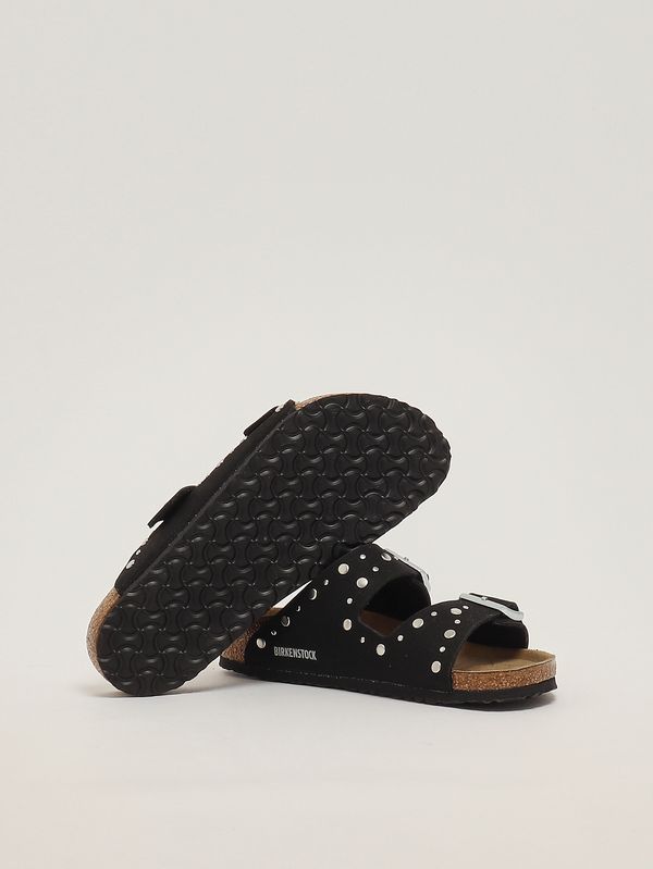 4. Sandalo bambina Arizona Rivet in simil suede Nero Birkenstock 1031646