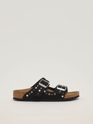 1. Sandalo bambina Arizona Rivet in simil suede Nero