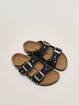 2. Sandalo bambina Arizona Rivet in simil suede Nero