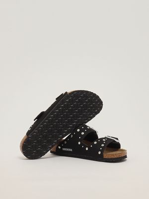 4. Sandalo bambina Arizona Rivet in simil suede Nero