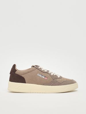 1. Herren-Sneaker Medalist Low aus Wildleder Tricolor-Taupe
