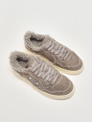 2. Medalist Low Damen-Sneaker aus Leder Taupe