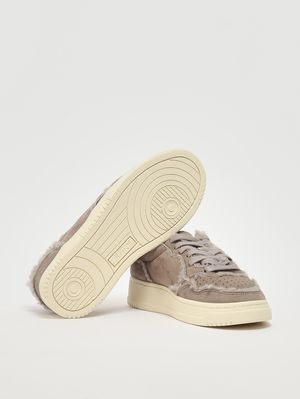 4. Medalist Low Damen-Sneaker aus Leder Taupe