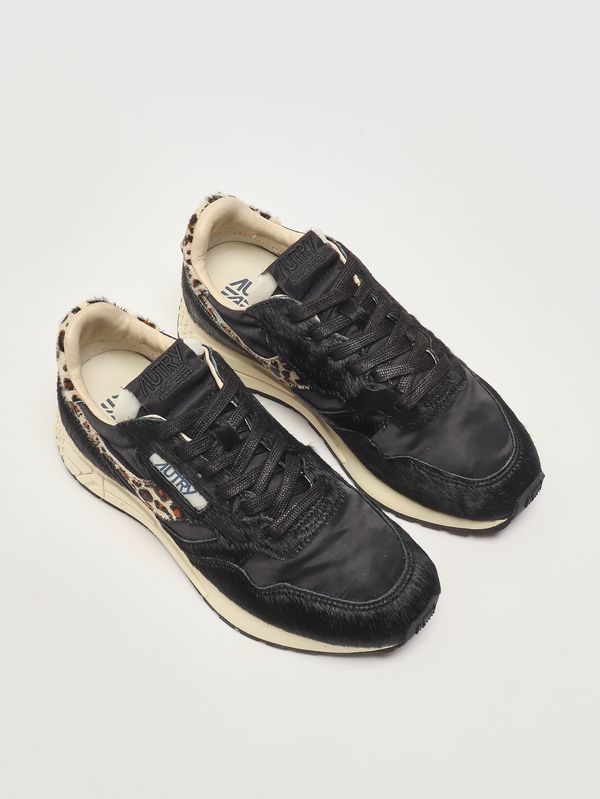 2. Sneakers donna Reelwind Low in pelle e nylon Black-Leo Autry wwlwoi01