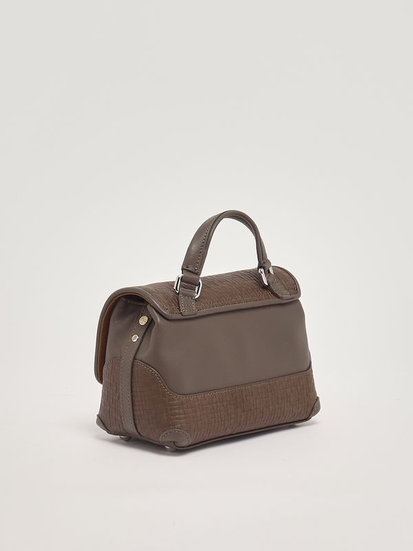 2. Postina Cestaia Baby bag in woven leather Grey Ostia Antica Zanellato 0709602330000 b