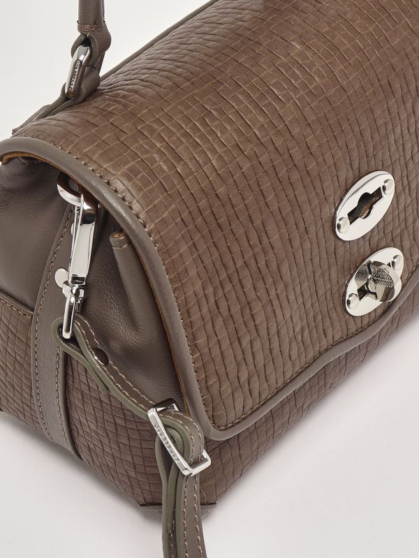 5. Postina Cestaia Baby bag in woven leather Grey Ostia Antica Zanellato 0709602330000 b