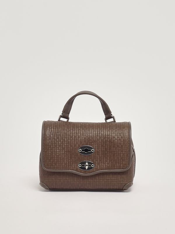 1. Postina Cestaia Baby bag in woven leather Grey Ostia Antica Zanellato 0709602330000 b