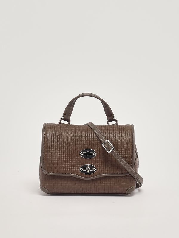 3. Postina Cestaia Baby bag in woven leather Grey Ostia Antica Zanellato 0709602330000 b