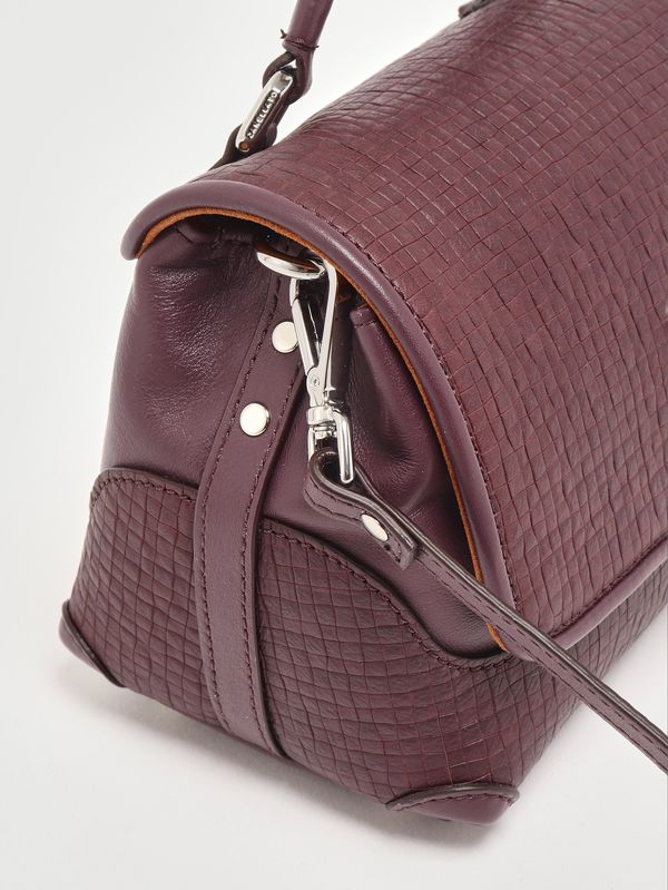 5. Postina Cestaia Baby bag in woven leather Red Chianti Zanellato 0709602330000 b