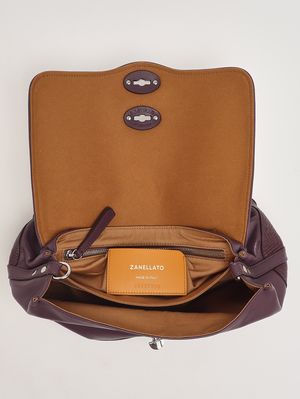 4. Damenhandtasche Postina Cestaia S aus geflochtenem Leder Red Chianti